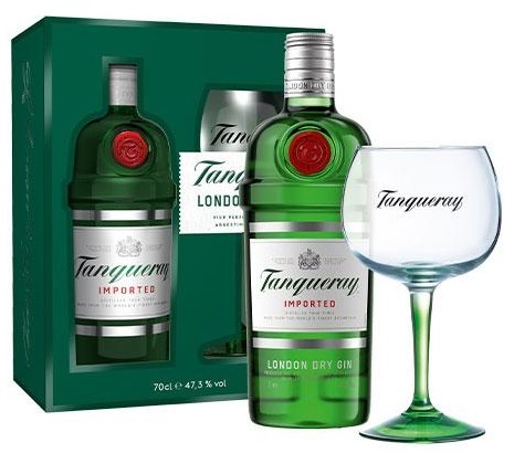 ItalGuru - Webáruház: Tanqueray London Dry Gin 0,7 43,1% pdd + pohár