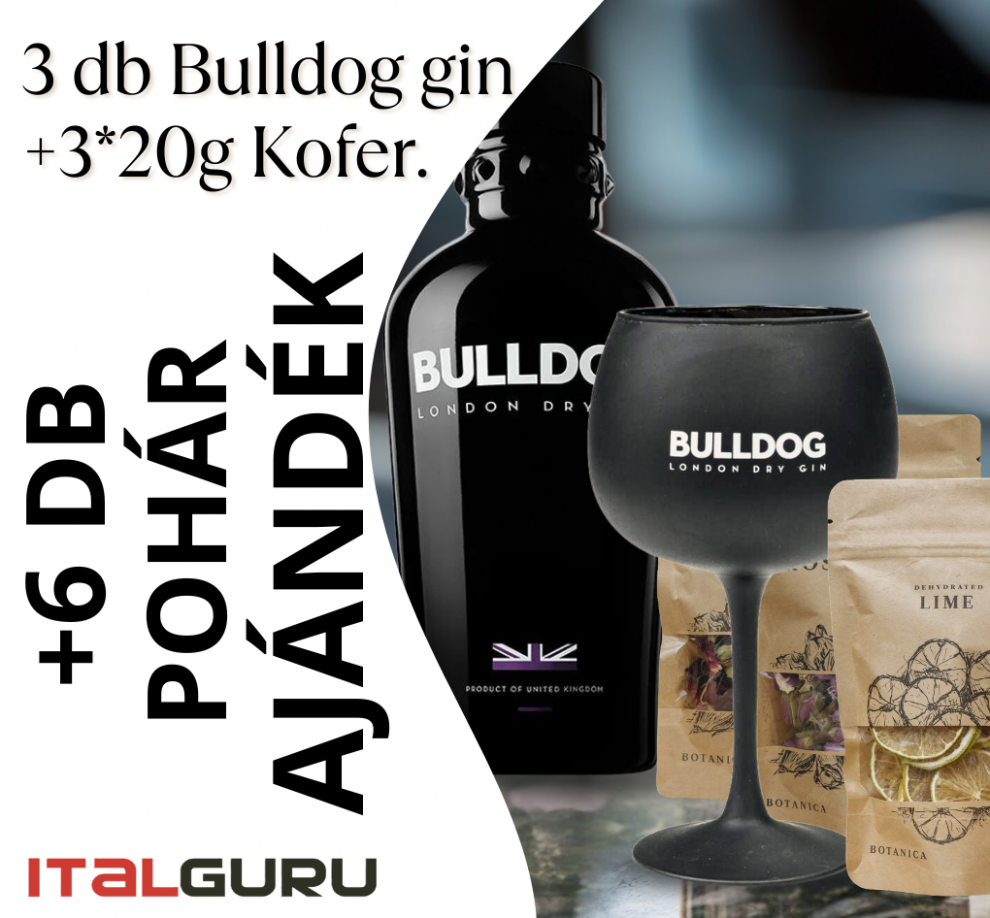 10880 Bulldog 3*0,7L + Kofer. 3*20g. + 6 db pohár AKCIÓS CSOMAG - Image 1