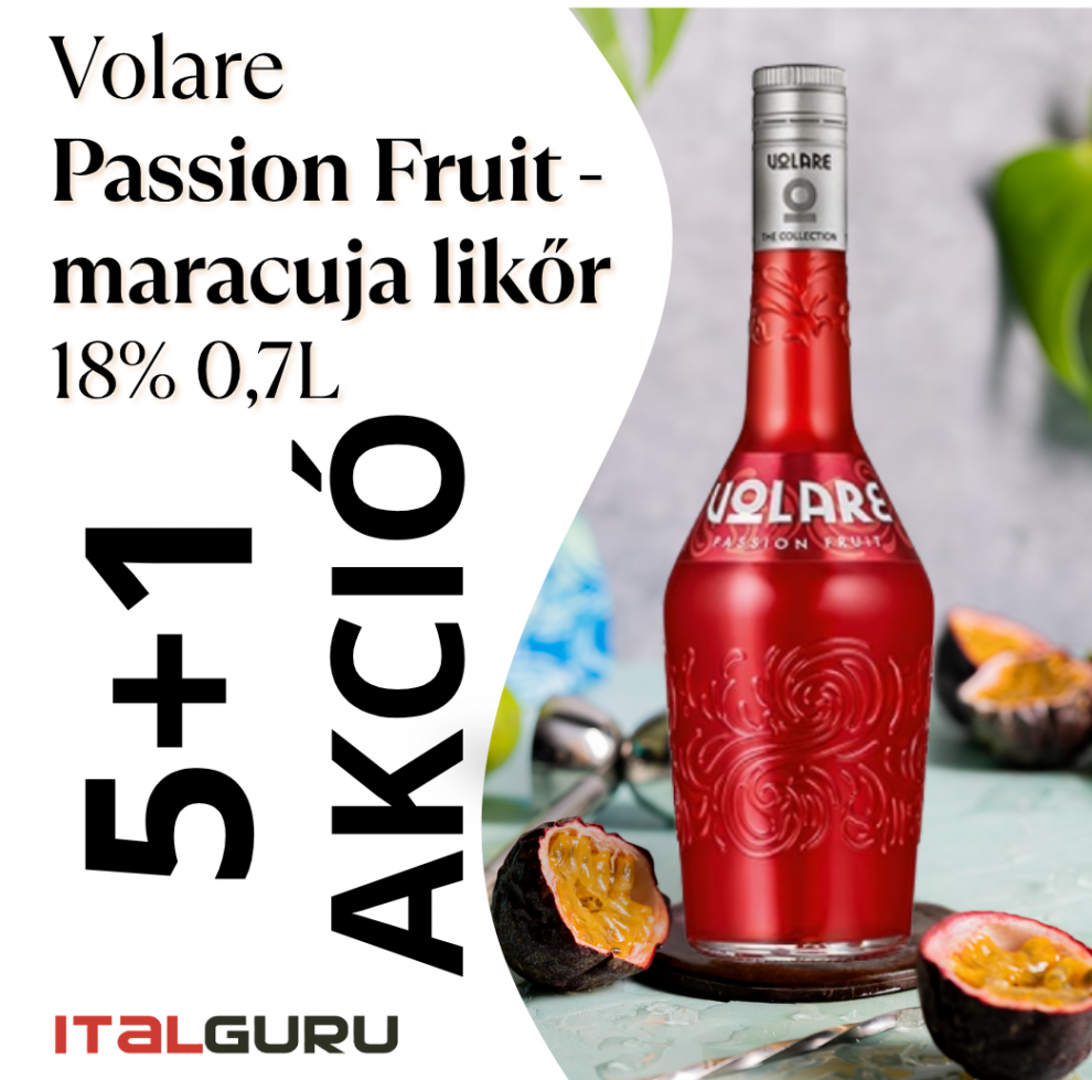 11035 Volare Passion Fruit -maracuja likőr 18% AKCIÓS CSOMAG 5+1 - Image 1