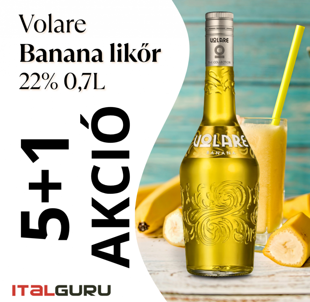 11037 Volare Banana likőr 22% AKCIÓS CSOMAG 5+1 - Image 1