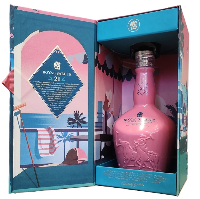 9796 Chivas 21 years Miami Polo Edt. Royal Salute 40% dd. - Image 1