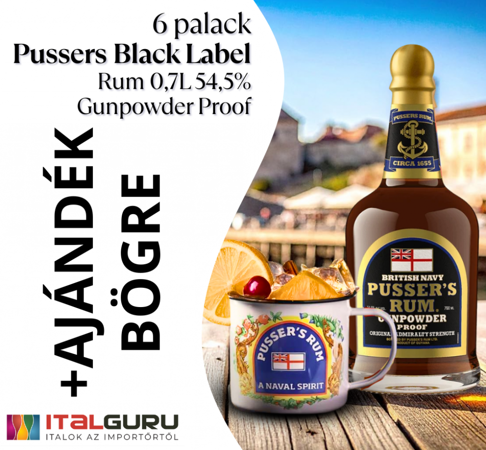 10971 Pussers Black Label Rum 0,7L 54,5% Gunpowder Proof - Image 1