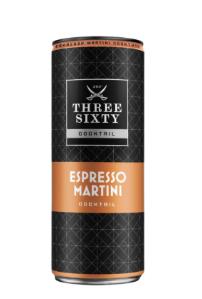 Three Sixty Espresso Martini 1 TÁLCA (12db*0,25L) 10%