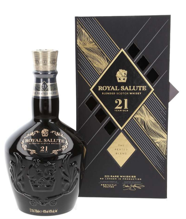 Chivas Royal Salute 21y. The Peated Blend 0,7l 40% dd. (fekete)