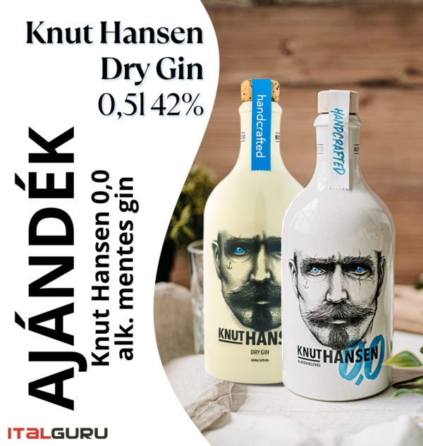 Knut Hansen Gin 0,5 42% + 0,5 alkohol mentes gin