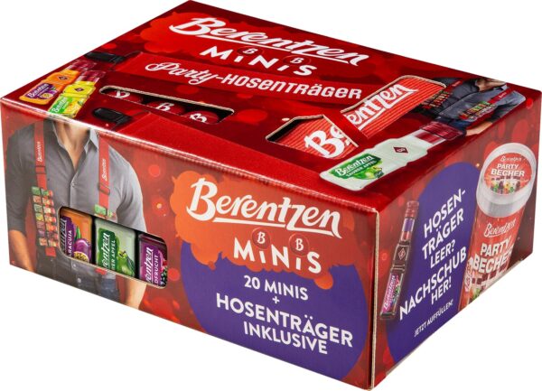 Berentzen mini válogatás 20*0,02 +nadrágtartó pdd. CSOMAG
